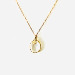 Anchor Bezel Necklace Catherine Weitzman Gold Vermeil